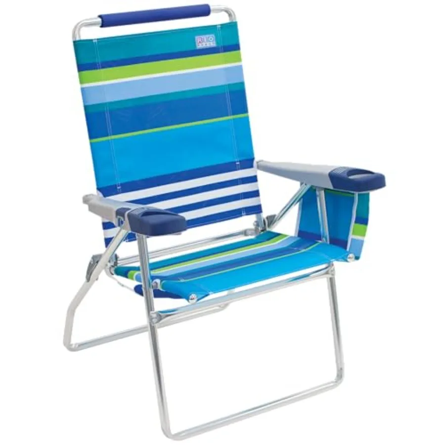 

17" Extended Height 4-Position Folding Beach, Camping, Lawn Chair