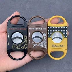 Cigar Cutter Plastic Stainless Steel Blade Sharp Sigaar Cutting Tool Cigars Guillotine Pocket Cutter Accessories