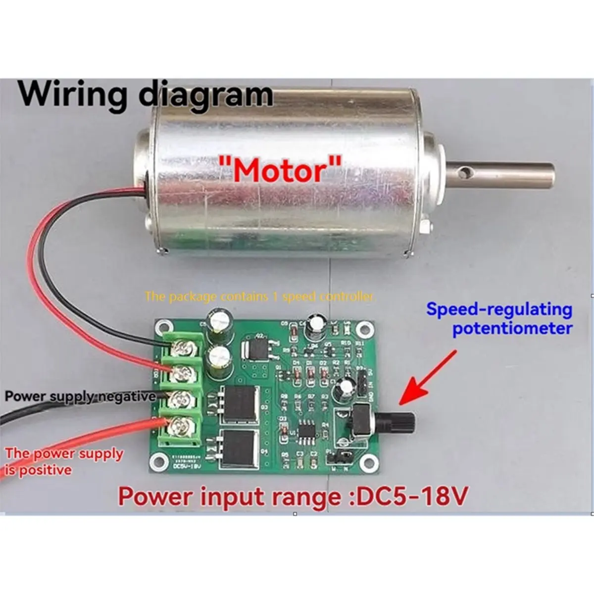 DC Brushless Motor Driver Controller Board Reverse Voltage over Current Protection for Hard Drive DIY & Industrial Use