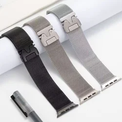 Titanium Milanese Loop For Apple watch Ultra 2 49mm Series 10 9 8 7 6 5 4 SE 46mm 42mm 41mm 45mm 44mm 38-40mm Straps Accessories