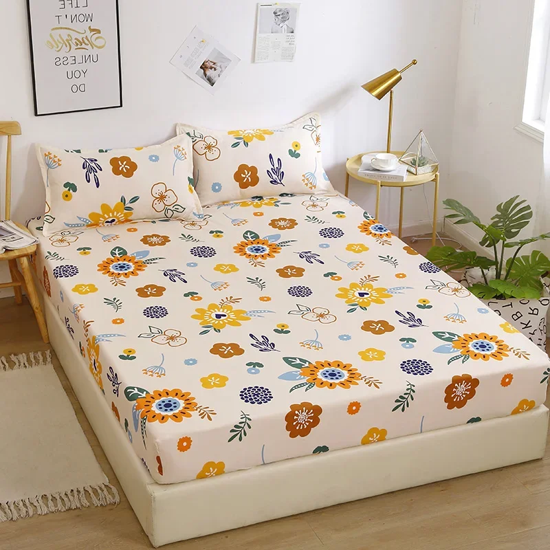 Sheet single-piece bedspread dustproof mattress protective cover tatami non-cotton pure cotton sheets all-inclusive Meimei