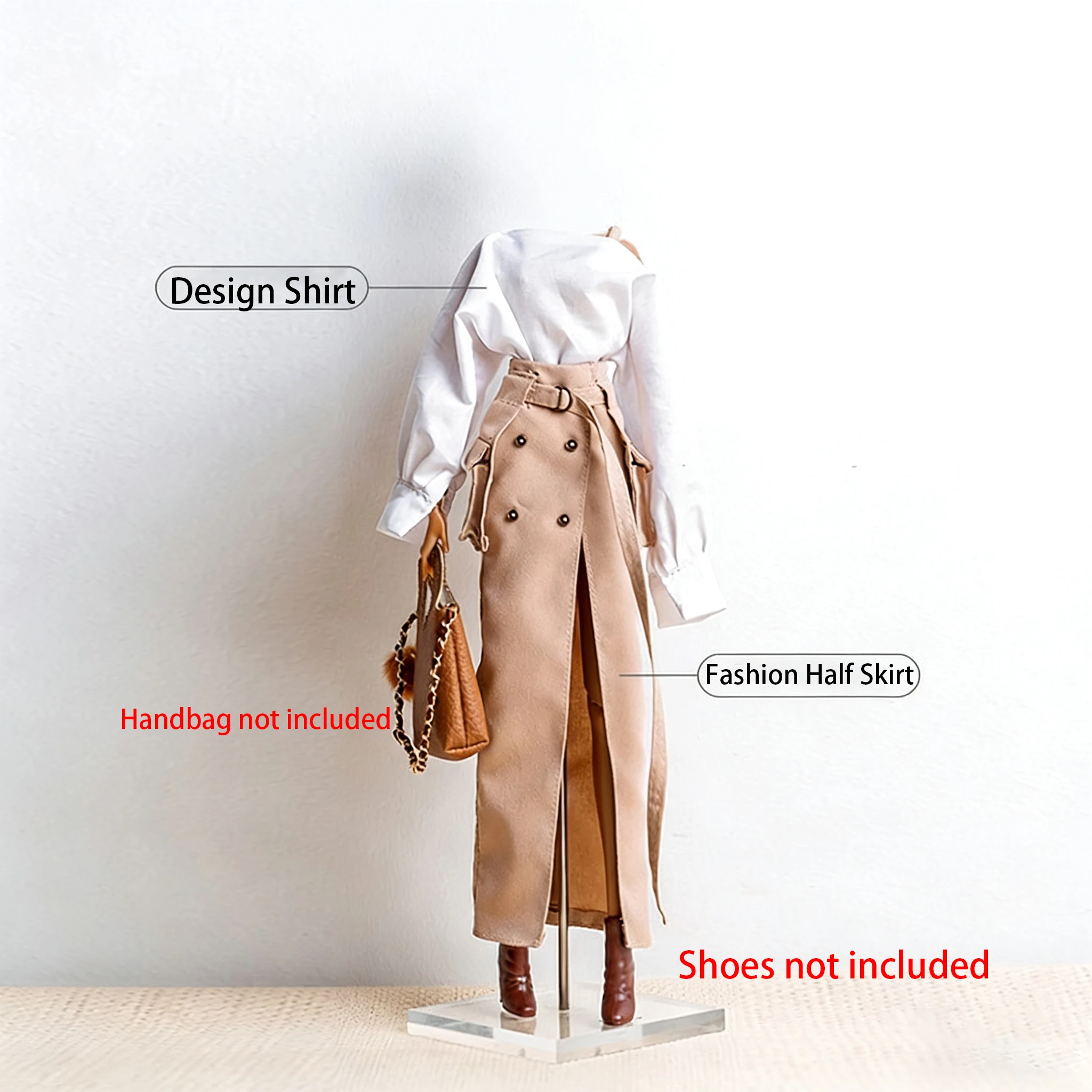 Classic Design Trench Coat Jacket Autumn/Winter Fashion Workwear Set For 1/6 Babi Supermodel Doll 30cm Doll Clothes Accessories