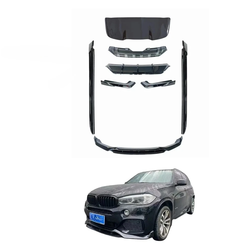 

for F15 X5 M-tech M-sport Tuning Body Kit Conversion Kit Front Lip Diffuser Side Skirt Roof Spoiler Black Knight Aero Kit