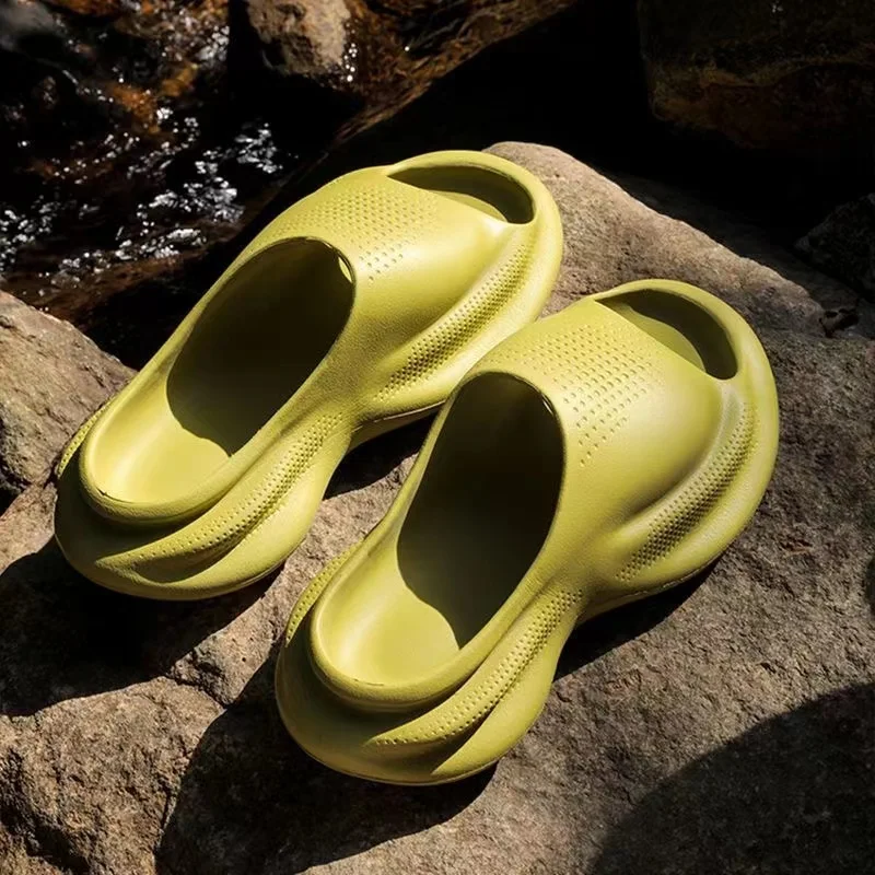 Verão Praia Chinelo Para Mulheres Homens 4cm Casais Tênis Chinelo Não-Slip Slides Ao Ar Livre Mar Flip Flops Macio Eva Nuvem Sapatos 2023