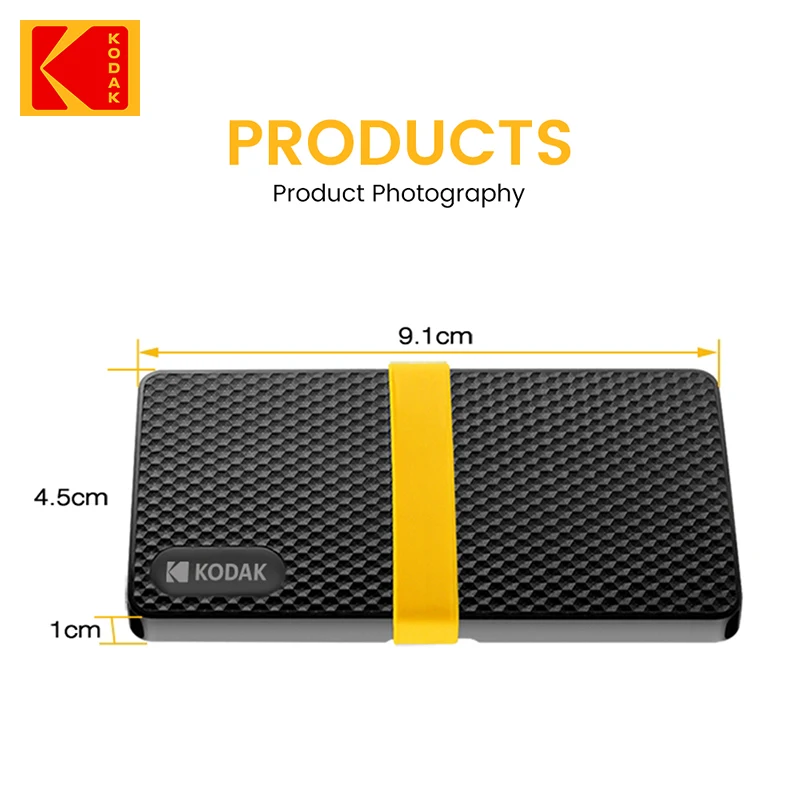 Kodak X200 Portable SSD 2TB 1TB USB 3.1 Type C External Drive Hard Disk 512GB 256GB Solid State Drive For PS4 Laptop Macbook PC