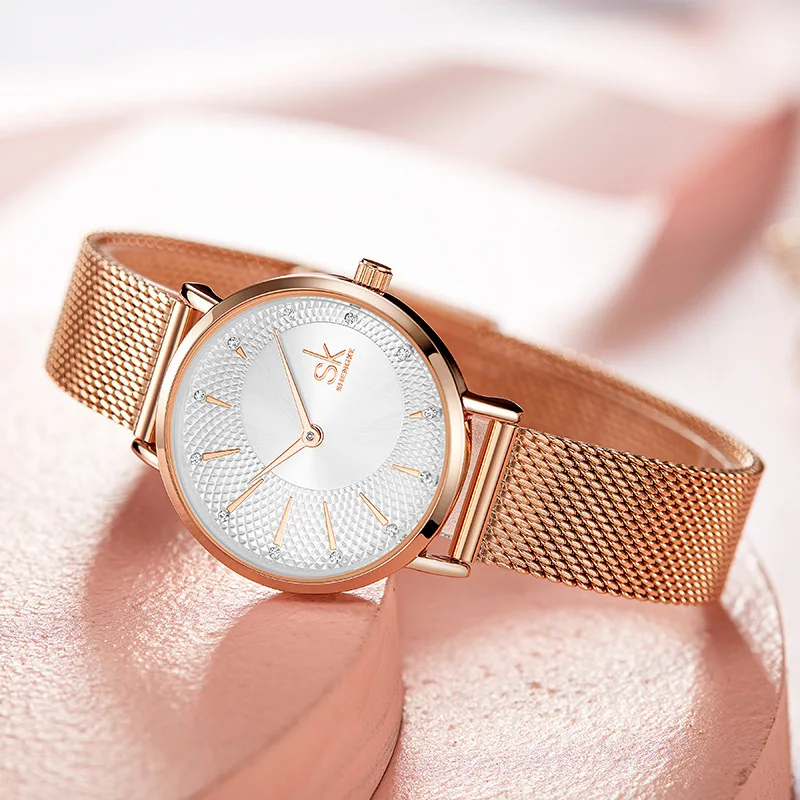 Women's watchsimpleand fashionable quartzwatch student women's watch netstrap girls watch high quality luxury watch women's gift