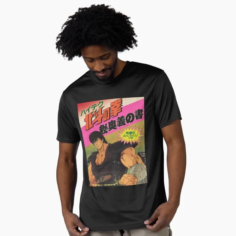 Kenshiro Fist of the North Star T‑Shirt 100% Cotton printed Tee Vintage Hokuto No Ken Anime Streetwear Casual Short Sleeve Tops