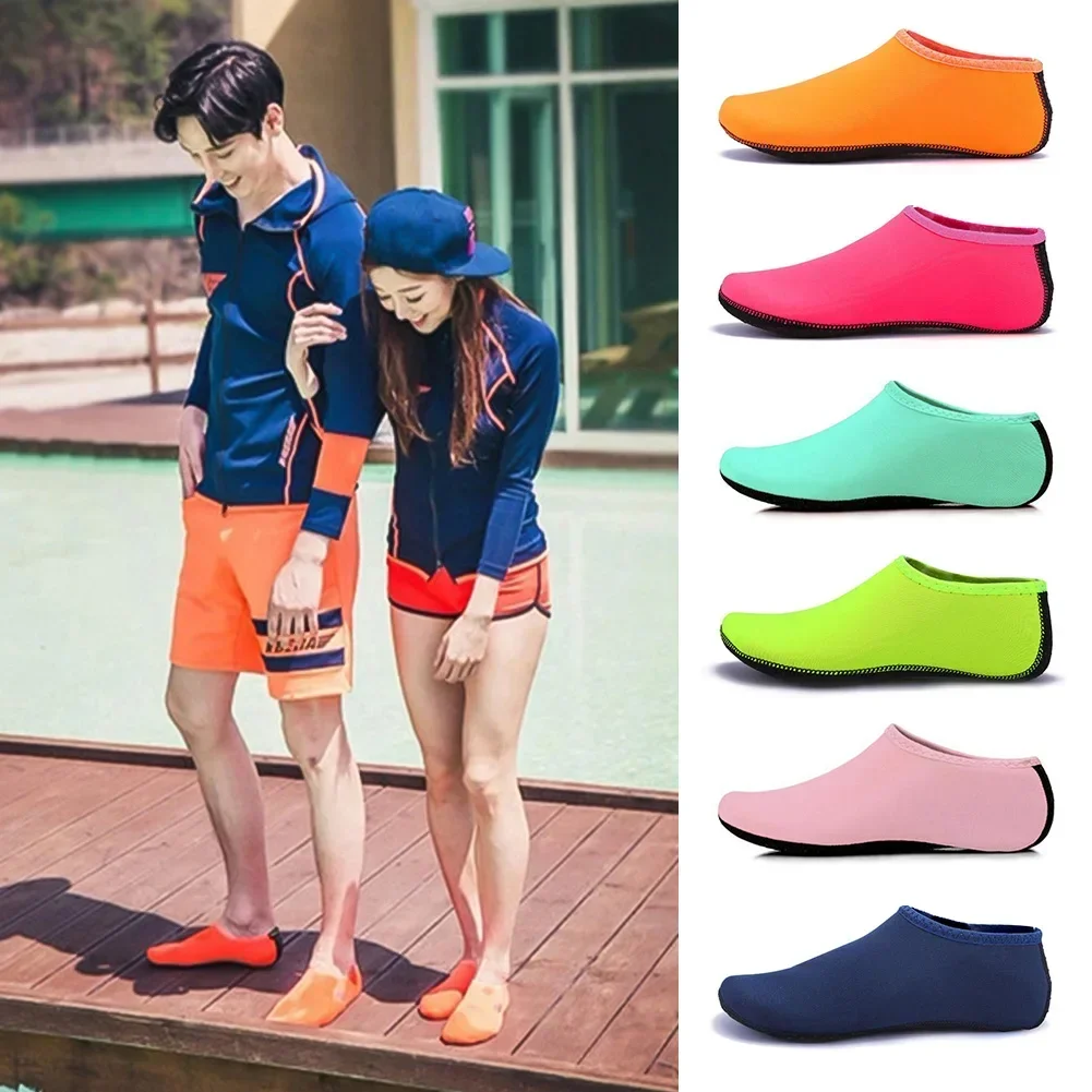 Summer Colourful Unisex Water Shoes Swimming Diving Socks Aqua Beach Sandal Flat Shoe Seaside Non-Slip Sneaker Socks Slipper