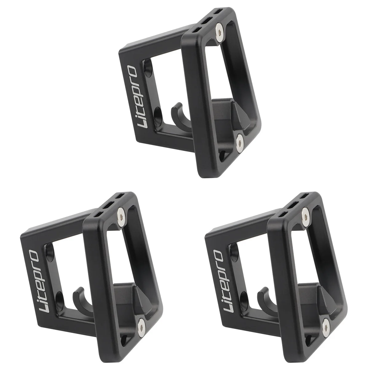 3X Front Carrier Cycling Parts for Aluminum Alloy Pig Nose Panniers Block Bracket Bag Racks Black