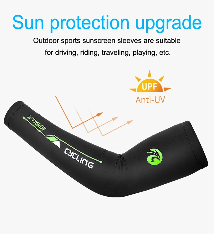 X-TIGER Fahrrad-Beinmanschette, Sport-Armmanschette, Sonne, Anti-UV-Beinärmel, Eisstoff, Fahrrad-Beinmanschette, Laufen, Fitness, Radfahren, Armstulpen – Detail 29