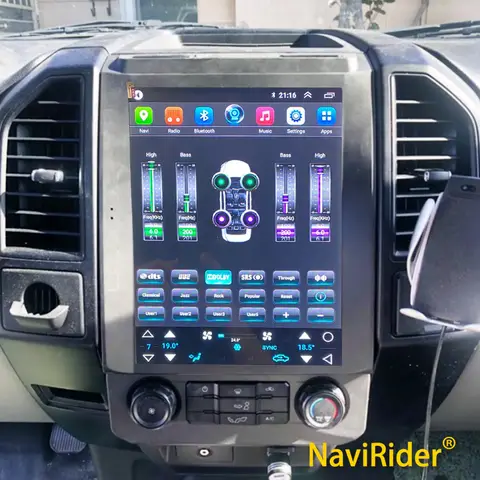 GPS 카플레이 멀티미디어 비디오 플레이어, 포드 랩터 F150, F250, F350, F450, F650, 2015 - 2019 용, 12.1 인치 256GB 안드로이드 스크린 자동차 라디오