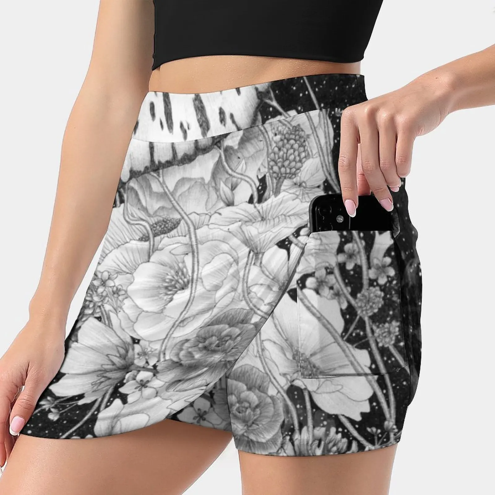 Magic Ocean : The Jellyfish Women's skirt Mini Skirts A Line Skirt With Hide Pocket Jellyfish Ocean Fish Swimming Sea Magical