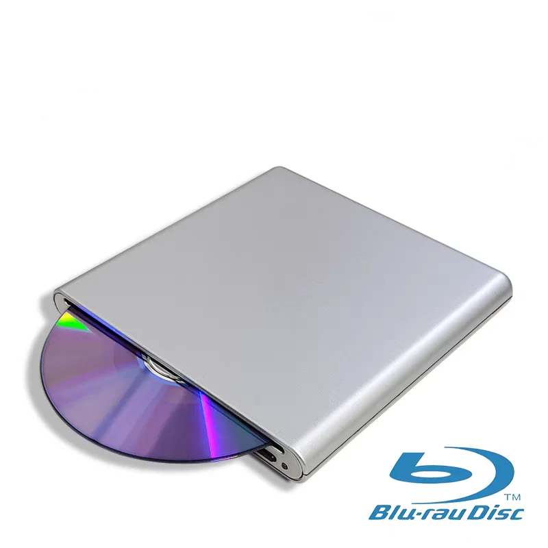 

3.0 Inhaled USB External Blu-ray Disc Burner with Button, High-Speed Mobile BD-RW