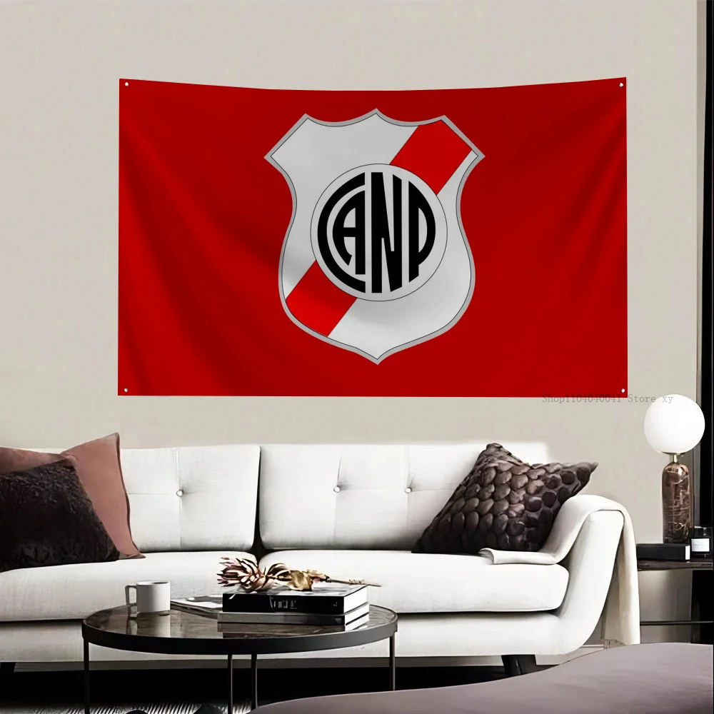 Placa de río Argentina FC CARP, banderas y pancartas de cuatro agujeros de poliéster, decoración estética para exteriores, habitación, 1 ud.