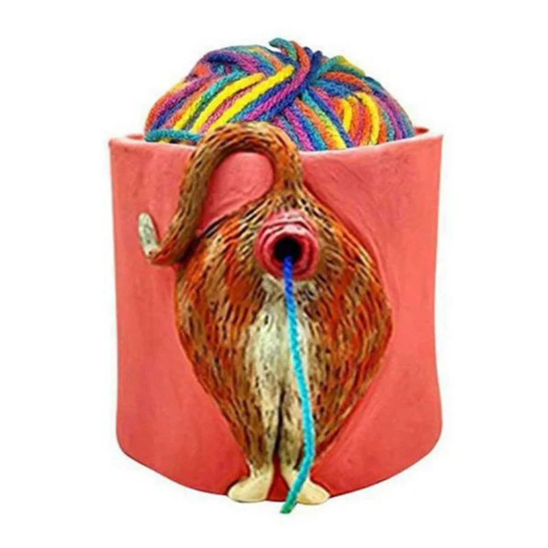 

AF89-Миска из пряжи Cat, Миски из кошачьей пряжи для вязания крючком, Миски для пряжи для вязания своими руками, Симпатичная миска для вязания Чаша из пряжи