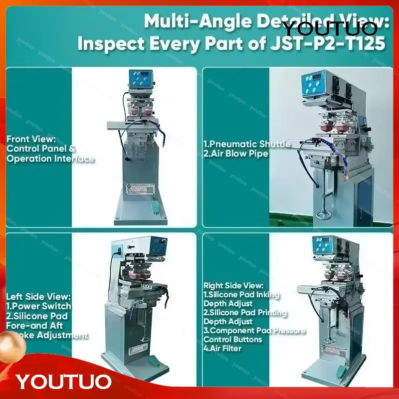 for Two Color Pad Printer Shuttle Open Ink Well Tray Inkwell Tampo Printing Machine for Watch Dial Pen