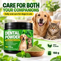 Pet Dental Powder for Dogs & Cats 150g Mint Flavor Fresh Breath Oral Care with Probiotics Kelp Easy Mix Food Topper Everyday Use 1