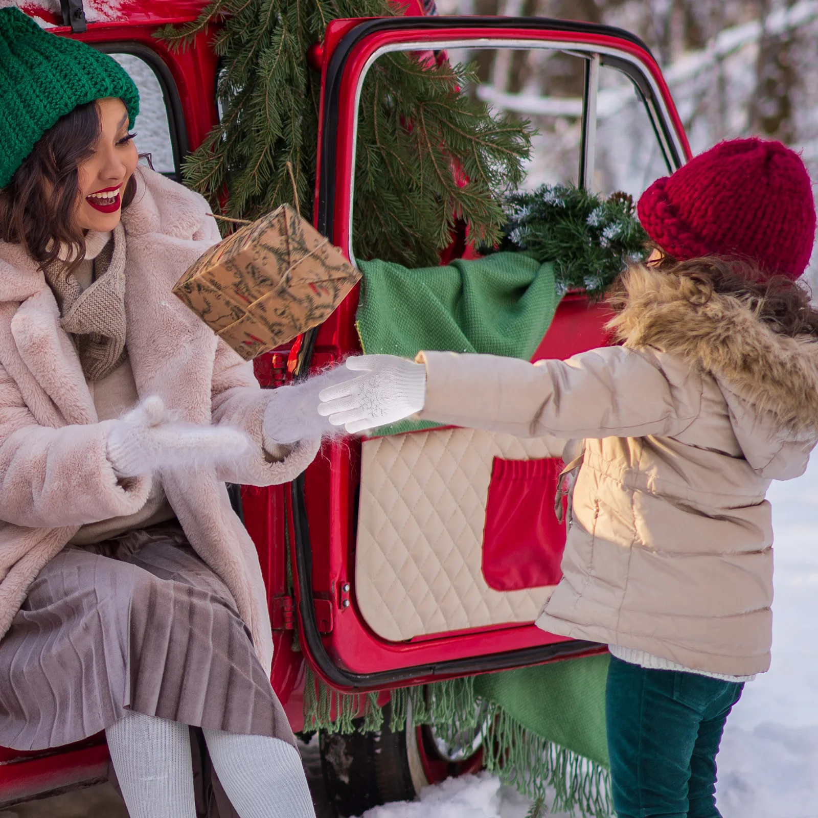 

1Pair Skating Skiing Waterproof Warm Gloves Women Exquisite Party Performance Decorative Dance Party Gloves