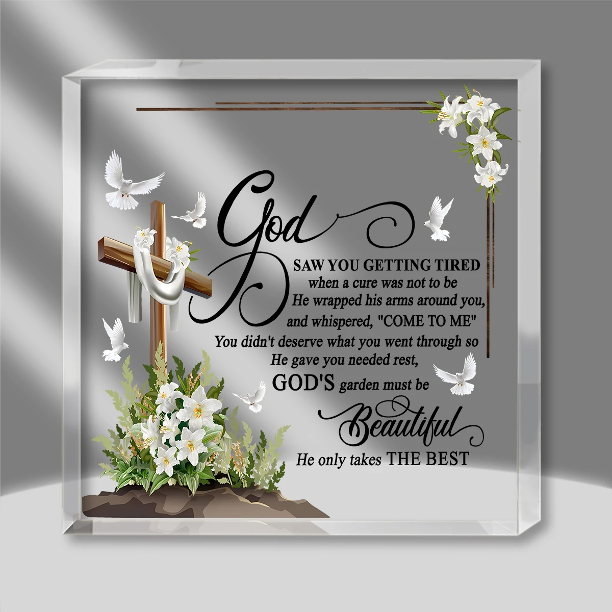 in Loving Memory Sympathy Gifts for Loss of Loved One Funeral, Remembrance Acrylic Plaques , Condolence Gifts for Loss of Dad Mo