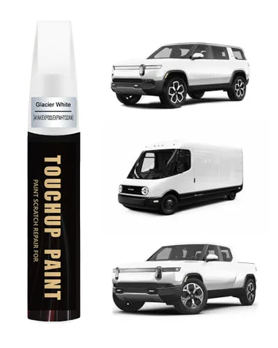 Glacier White(A1AK) Touch Up Paint Compatible with Rivian Exact Match Touch Up Paint Car Scratch Repair