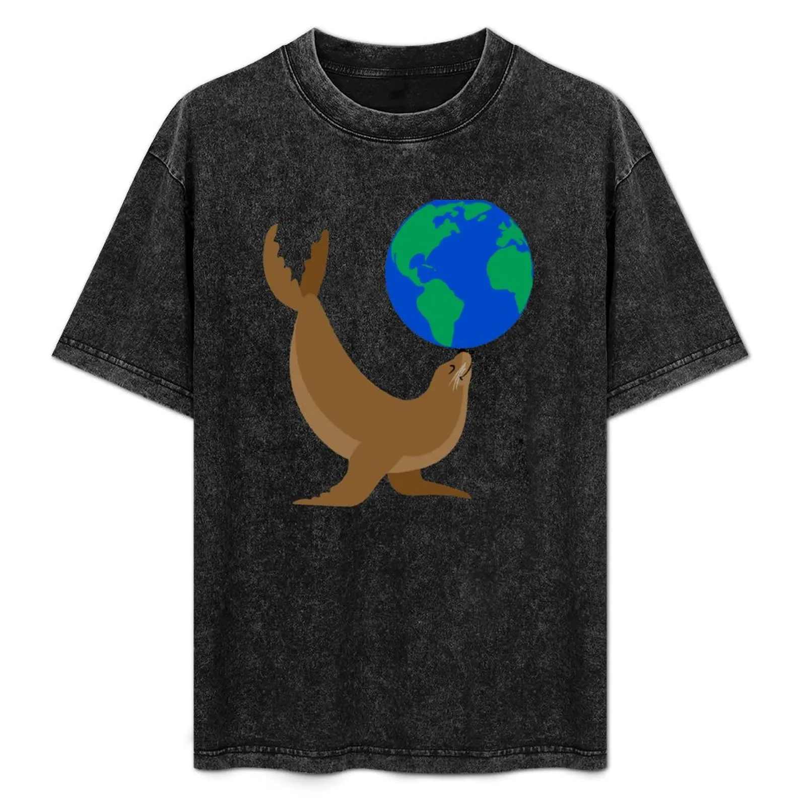 Earth Day Sea Lion T-Shirt boys whites shirts graphic graphic shirts mens tall t shirts