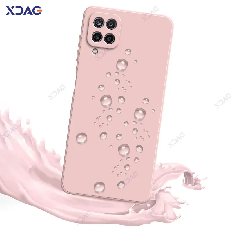 Funda de teléfono Original a la moda para Samsung Galaxy A12 A22 4G 5G SamsungA12 SamsungA22 funda trasera suave de silicona líquida cuadrada