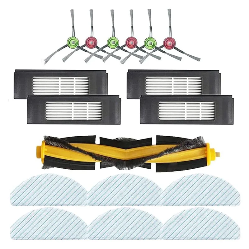 A09G-حزمة مكونة من 17 قطعة بديلة/ملحقات متوافقة مع قطع غيار المكنسة الكهربائية Yeedi Vac 2 Pro