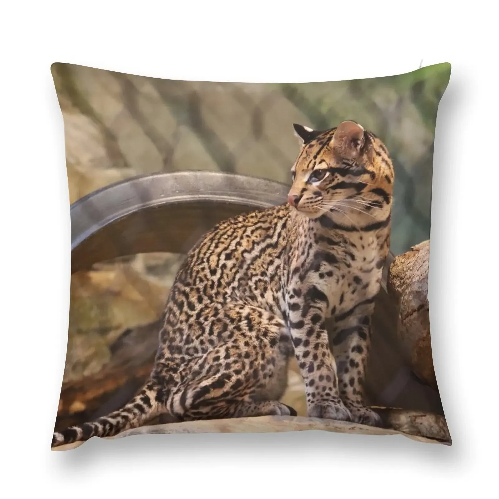 Portrait of an Ocelot Throw Pillow luxury sofa pillows Sofa Cushion ornamental pillows pillow