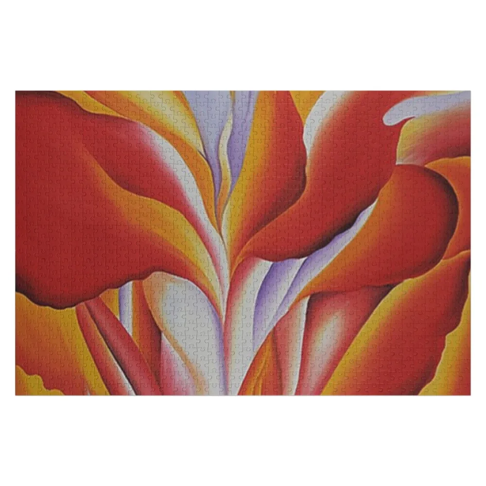 

Red Canna (1924) by Georgia O'Keeffe Jigsaw Puzzle Personalized Kids Gifts Wooden Boxes Christmas Gifts Puzzle