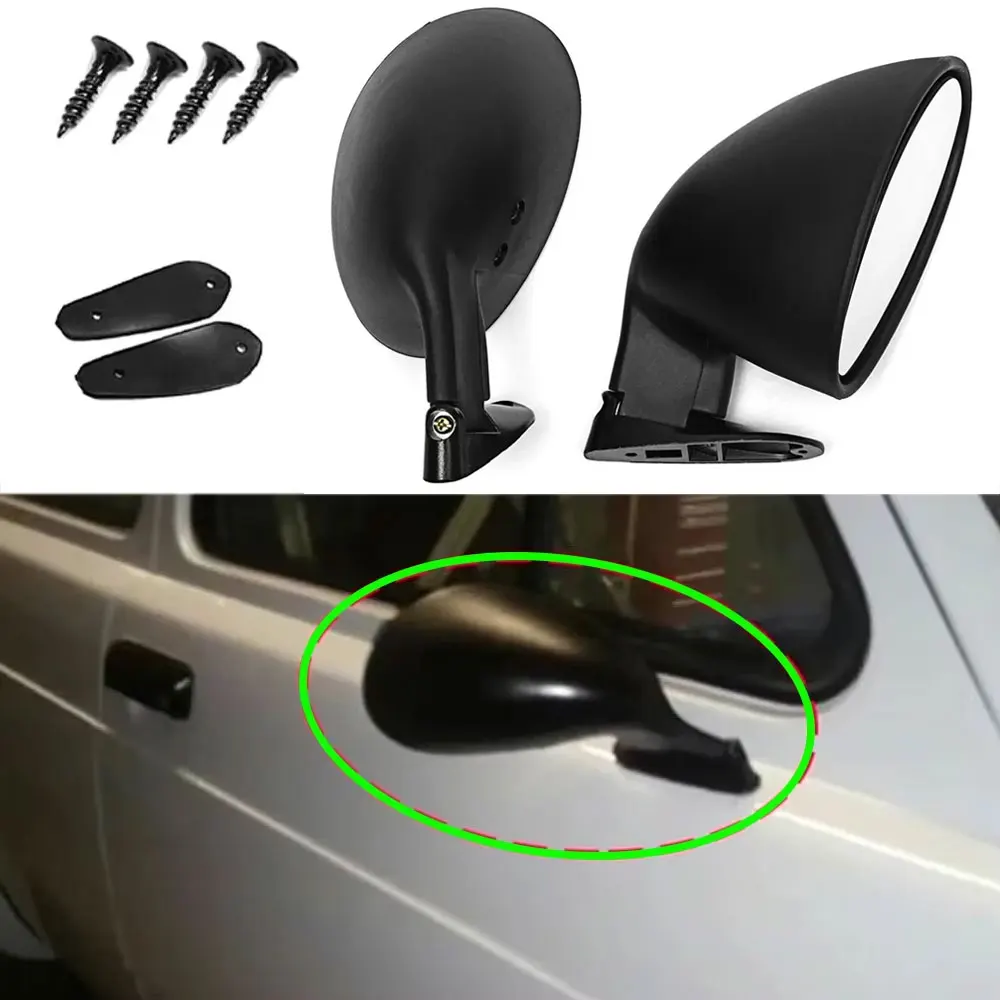 1Pair Universal Retro Car Side Door Wing Mirror Blue Tint Glass Racing Rearview Mirror Left Right
