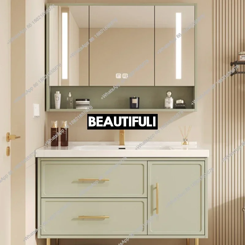 

Z136Closed Storage Toilet Cabinet Luxury Bathroom Furniture Wall Pharmacy Vanity Sink Space Saving Filing Cabinets Wooden armadi