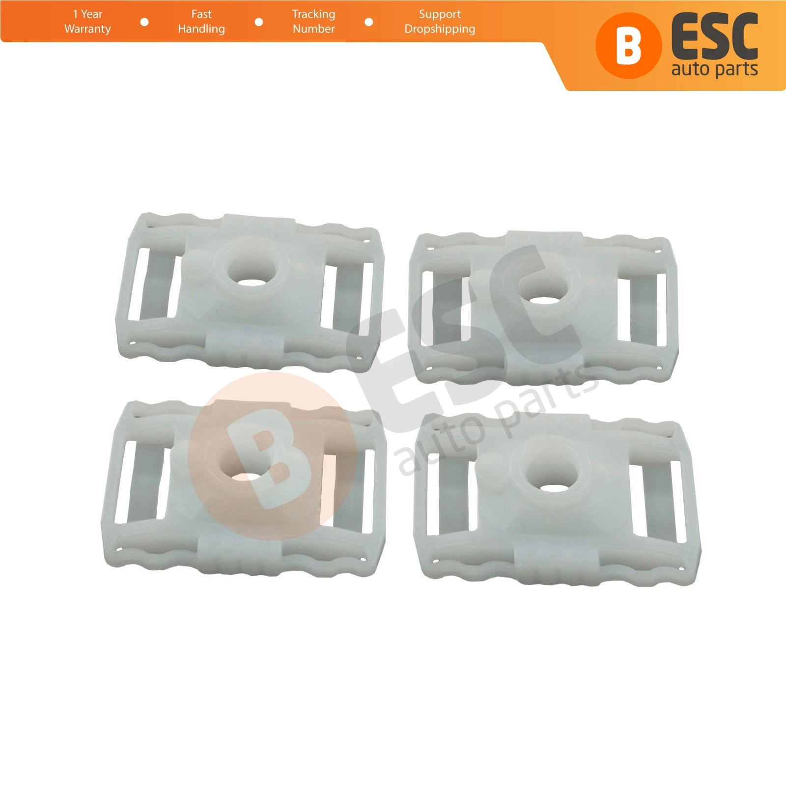 

ESC Auto Parts EWR5009 4 Pieces Window Regulator Sliding Pivot Clips for Renault Fluence, Renault Samsung SM3 2009-On