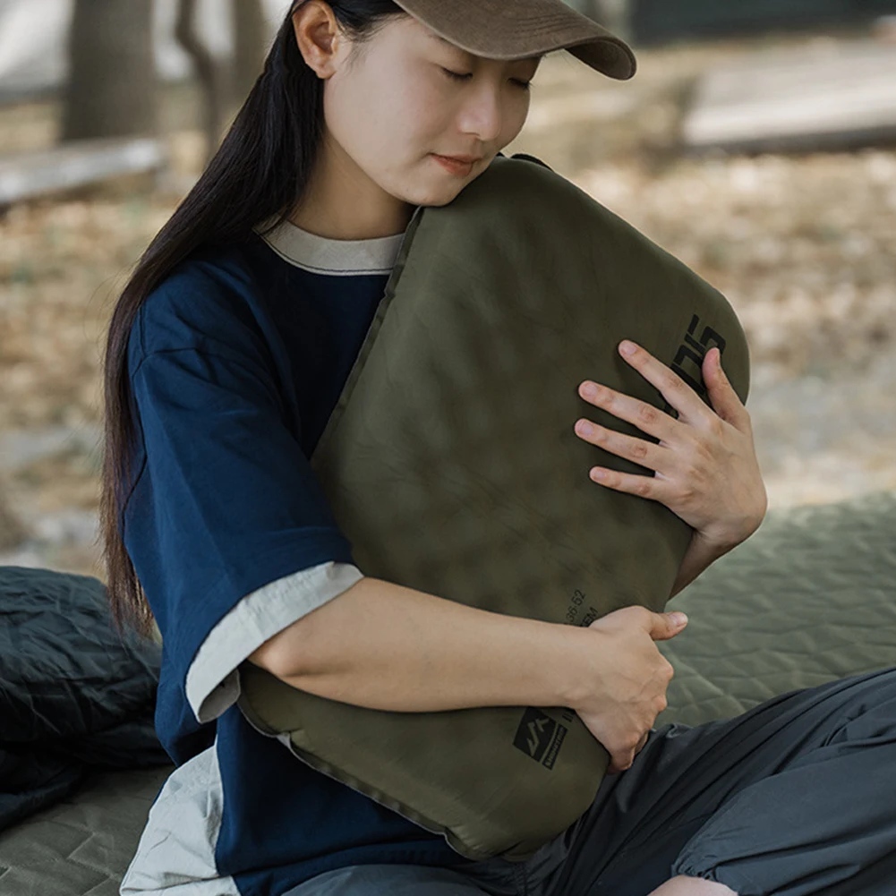 وسادة قابلة للنفخ، وسادة تخييم خفيفة الوزن، وسادة سفر مريحة، وسادة هوائية محمولة للتخييم والمشي لمسافات طويلة وحقائب الظهر