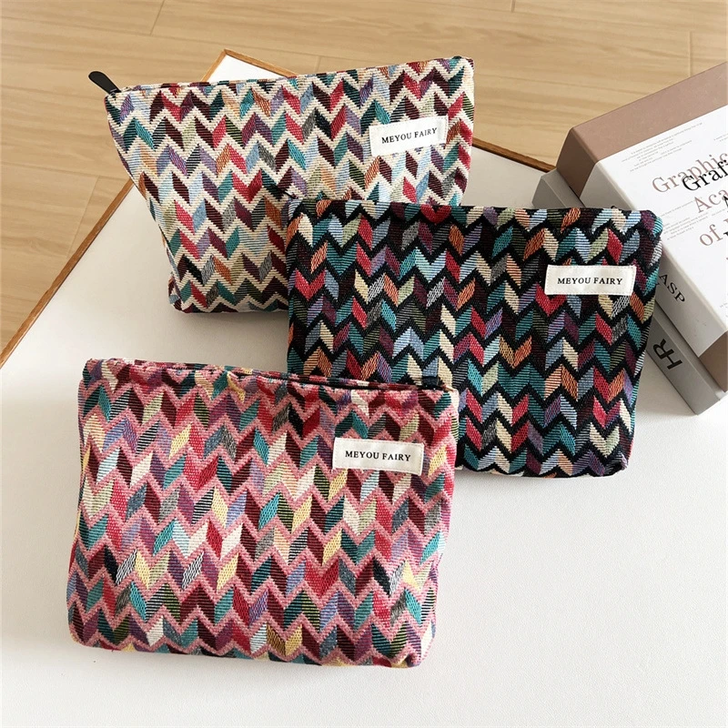 

Минималистичная тканевая косметичка большой емкости, портативная косметичка для туалетных принадлежностей, ручной клатч для женщин, подарок для путешествий, дома, Рождество