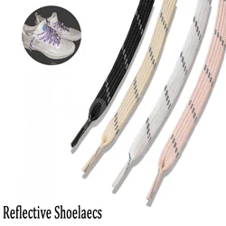 1 paio di lacci riflettenti da 10MM lacci per scarpe piatti di alta qualità stivali e lacci per scarpe da ginnastica 6 colori lunghezza 100cm 120cm 140cm 160cm