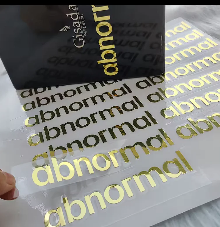 50 Stuks Custom Zelfklevende Metalen Letter Label, Dunne Elektroformed Goud 3d Logo Overdracht, Reliëf Sticker, Metalen Sticker