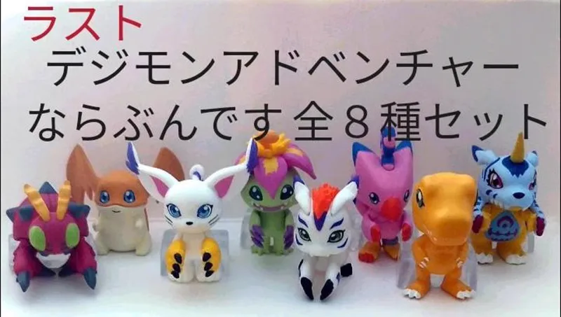 BANDAI Original Digimon Adventure Gashapon Toys Agumon Gabumon Piyomon Tentomon Action Figure Capsule Toys Model Kids Gift