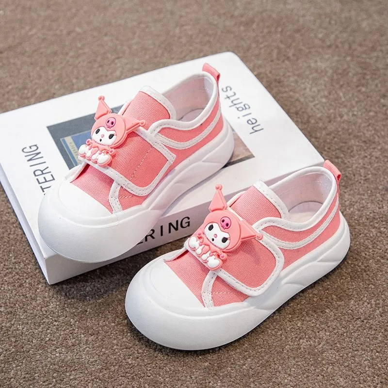 Nova primavera outono kawaii sanrio crianças sapatos casuais de lona bonito tênis sola macia presentes adoráveis para meninas meninos
