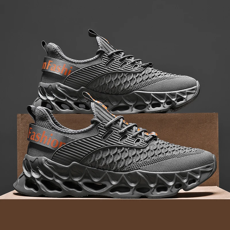 YRZL Running Shoes Breathable Lightweight Sneakers Outdoor Mesh Mens Sport Shoes Athletic Jogging Tenis Walking Shoes Man