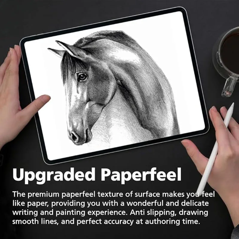 2Pcs Paper Protective Film for Samsung Galaxy Tab A7 Lite A8 A9 Plus Screen Protector for Tab S6 Lite S7 S8 S9 FE Plus S11 Ultra view 2
