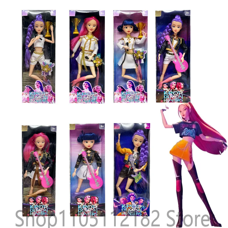@@Vinyle poupée jouets Kpop démon chasseurs figurine jouet Rumi Mira Zoey belle princesse bébé fille en plastique bricolage jouet pour les filles_@