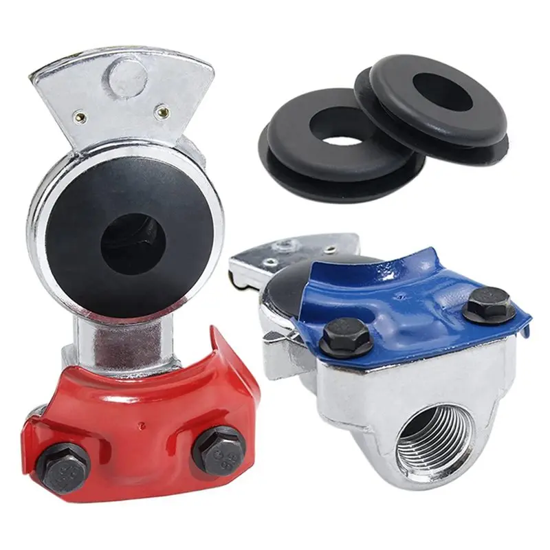 Emergency& Service Brake Air Hose Connector Universal Glad Hand Couplings For Semi Trucks Trailers Rvs