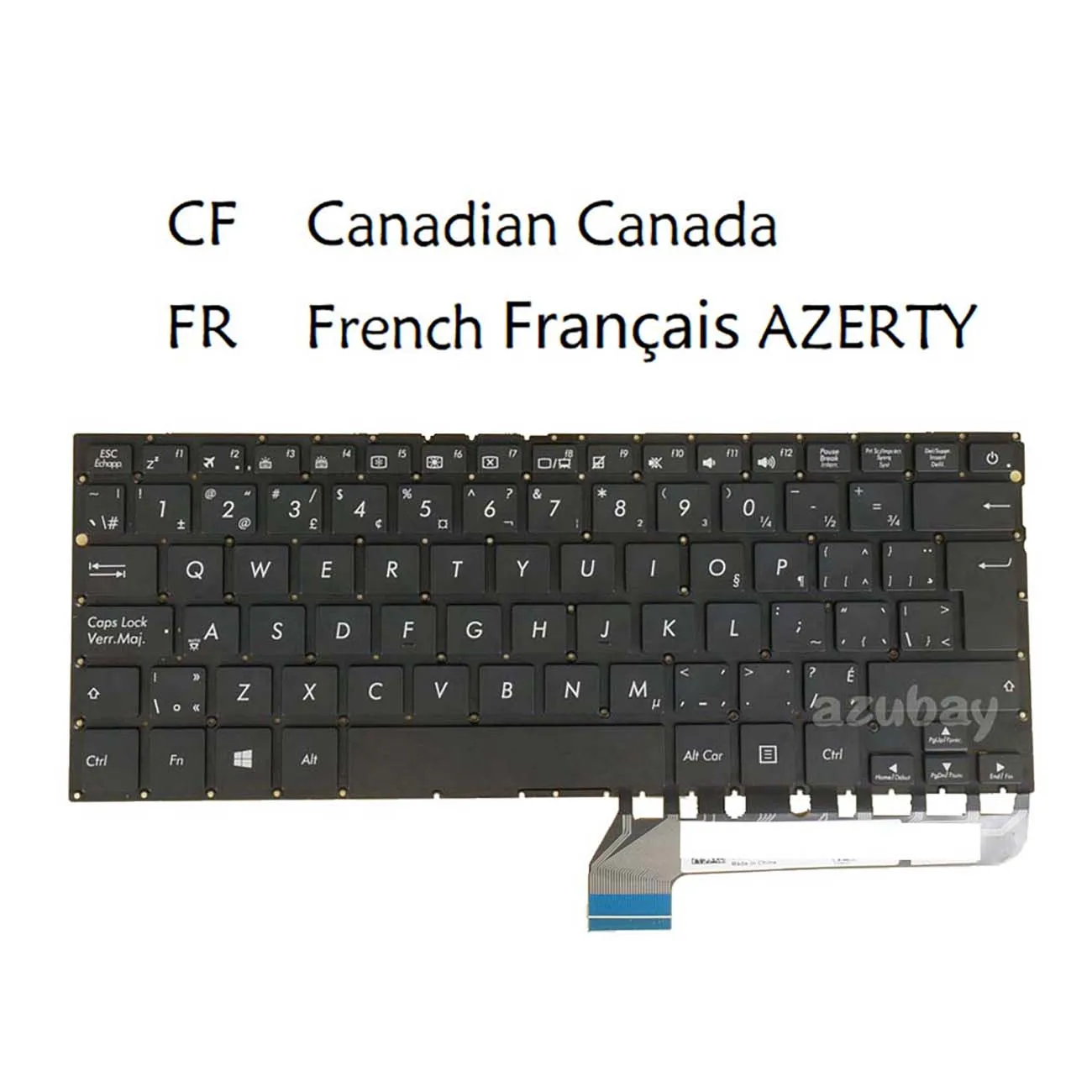 

Канадская французская клавиатура AZERTY для Asus Zenbook UX306UA UX305UAB NSK-WB7BU 0KNB0- 2624CB00-2624FR00- UH1CB13-UH1FR13 с подсветкой