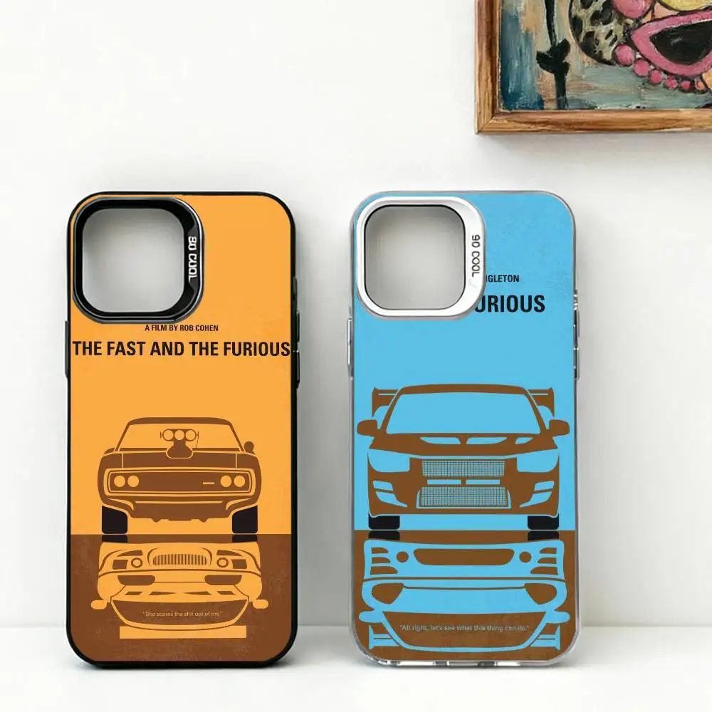 

Series Fast Furious Action Movie Phone Case For iPhone 17,16,15,14,13,12 Plus,Pro Max,XS,Colorful Silver Phone case Funda Cover