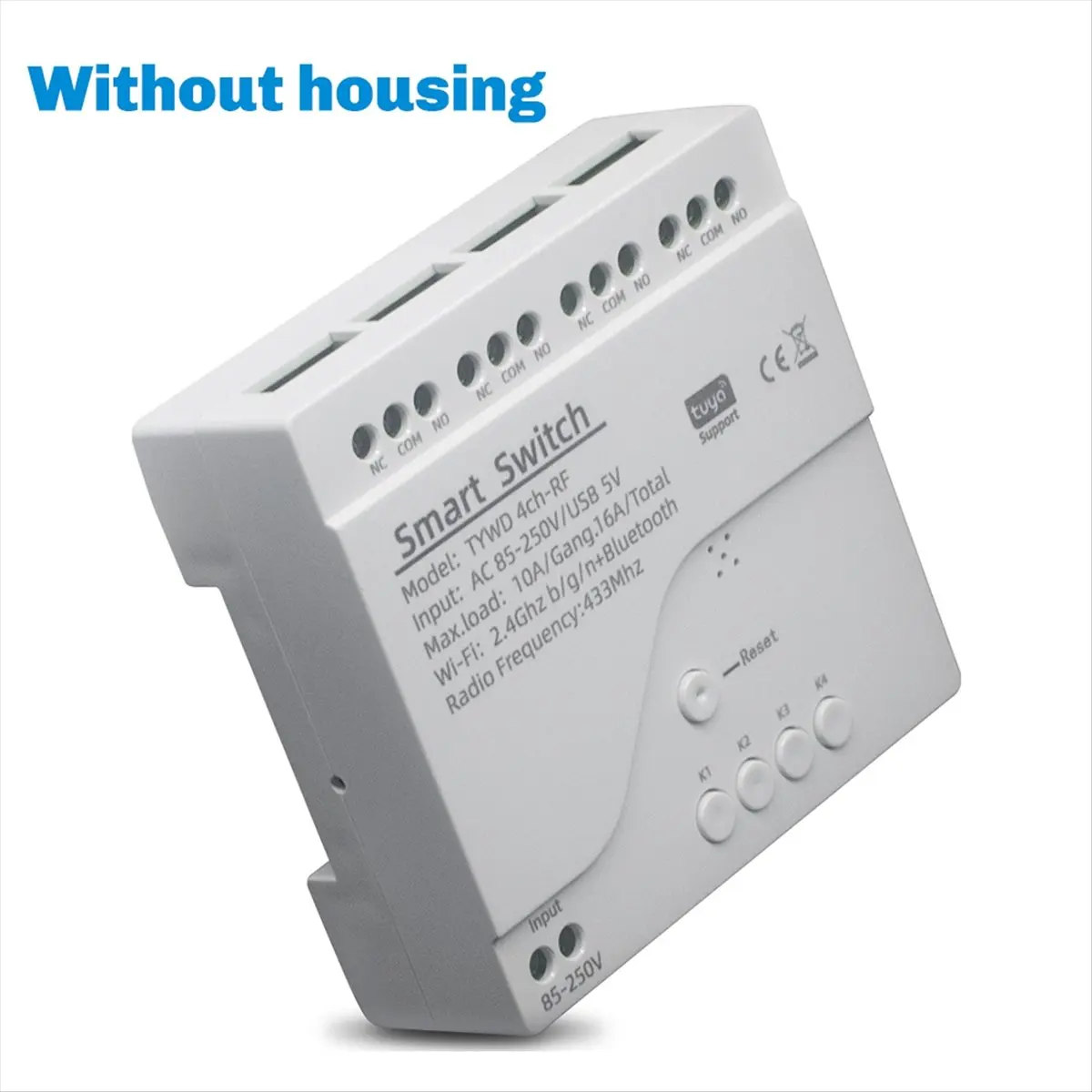 Wifi Wireless Switch Smart Module 4 CH DC7V-32V Inching Self-Lock RF433 10A Relay Smart Life Tuya APP Control