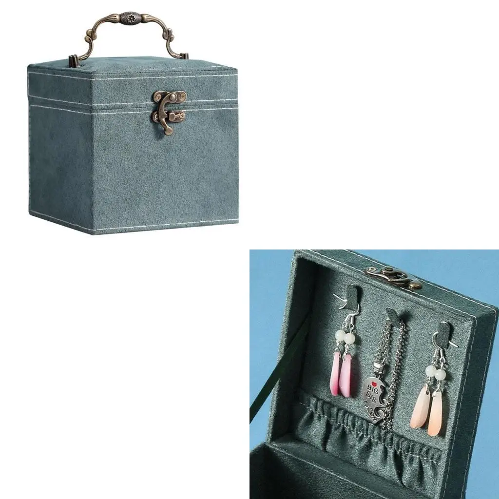 

Изысканный чехол для хранения ювелирных изделий, винтажный держатель для хранения ювелирных изделий, 3-слойные органайзеры с для