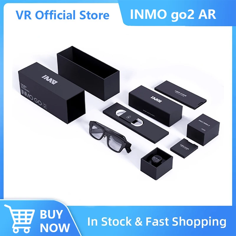 New INMO Go2 Smart AR Glasses Wireless AI Assistant Glasses Music/Call/Translation/Teleprompter/Navigation/Bluetooth Audio