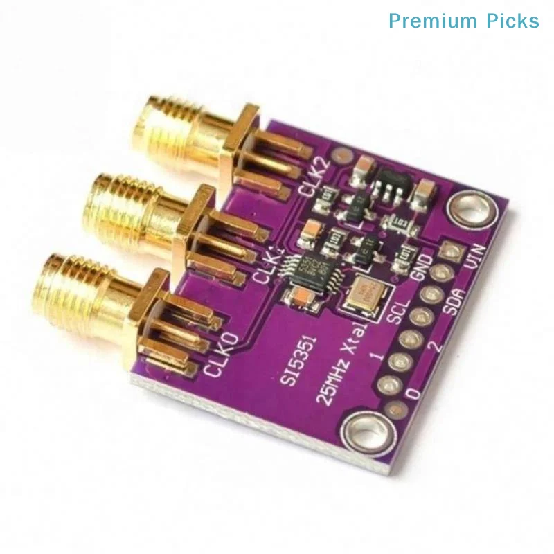 DC3-5V CJMCU-5351 Si5351 Clock Generator Module I2C Si5351A Breakout Board for Professional Electronic Circuit Testing Work