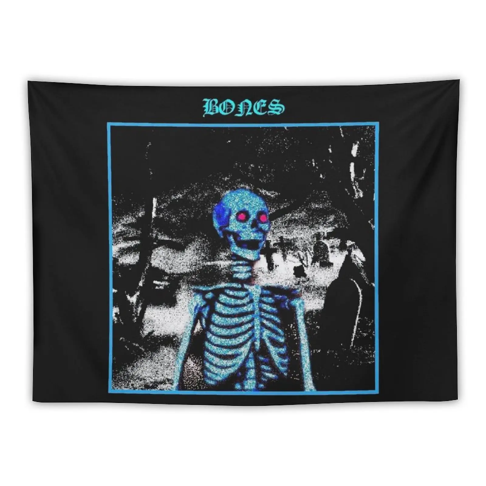 New BONES SKELETON BLUE Tapestry Bedrooms Decorations Aesthetic Room Decor Korean