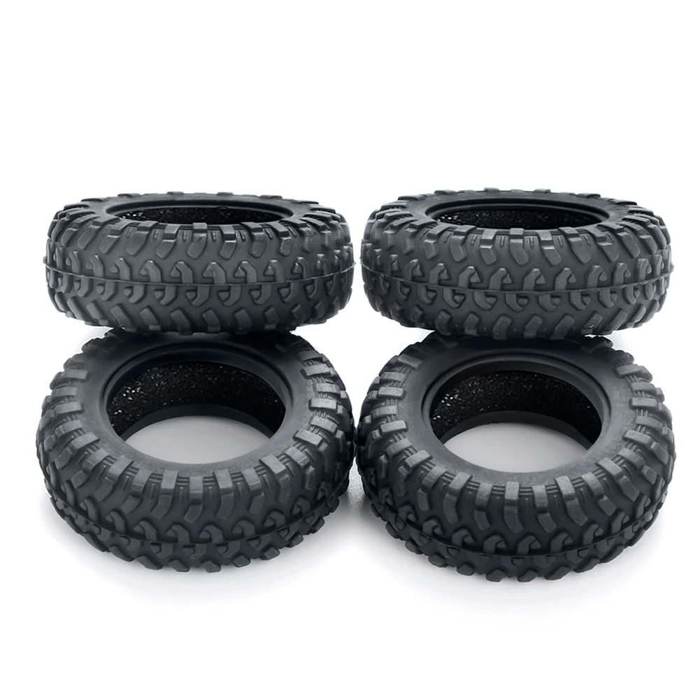 WOWFU-4Pcs Rubber Tires 42X15mm Wheel Tire Tyre For Kyosho Mini-Z 4X4 SUZUKI Jimny RC Crawler Car Upgrades Parts